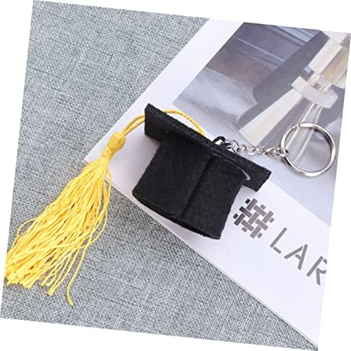 ABAODAM 3PCS Mini toppers de pós -graduação Hat Tassels School Saltesel Parabéns Parabéns Caps Chaves Prop Topper College