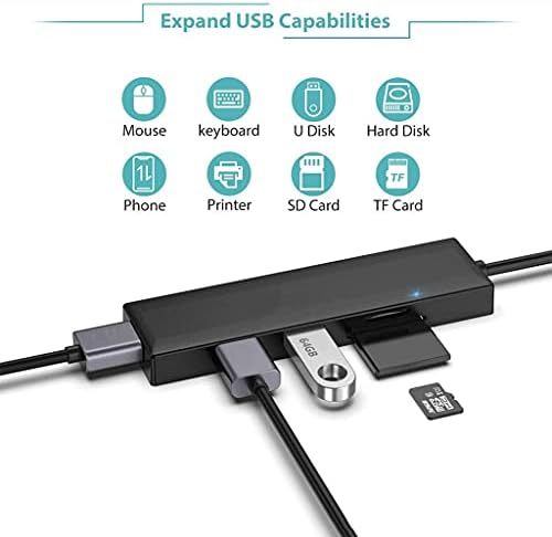 WPYYI USB Hub 4 Porta USB 2.0 Porta PC Tablet portátil OTG Alumínio USB Acessórios de cabo Splitter