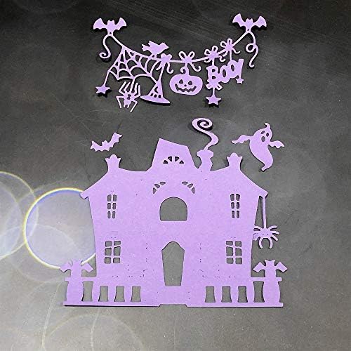 Halloween Metal Die corta horrível castelo de castelo de morcego de corte de corte para criação de cartas em papel scrapbooking