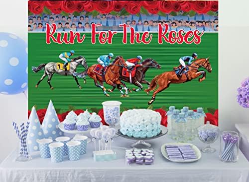 Caso -pano de Kentucky Derby, Decorações de Kentucky Derby Run para o Roses Party Supplies, Horse Racing Racing Party