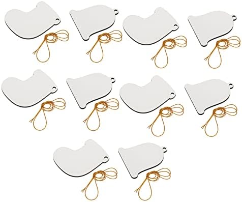 Soas de Sewacc Chrismas 10pcs Festival de impressão artesanal de pendura de pendentes de natal, ornamentos de árvores adornam em