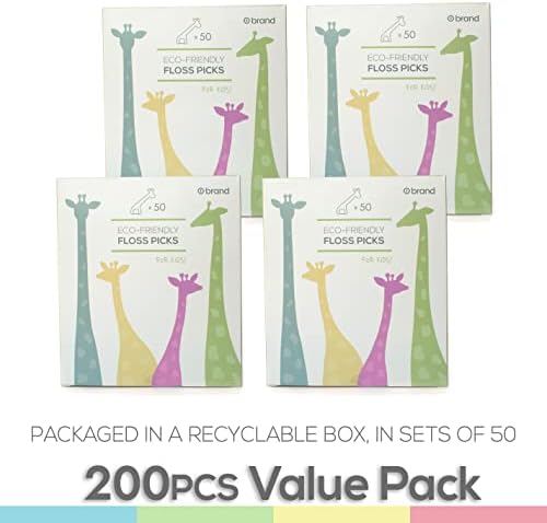 Picks de Floss, 200 escolhas, amido de milho biodegradável, Floss Dental Picks, Plant, Sustentável, Eco Friendly, Crianças