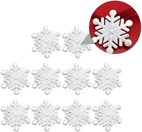 Bestoyard 20pcs de Natal Bordado Patches Bordados Ferro de Snowflake On Apliques Xmas costura nos crachás de tecido