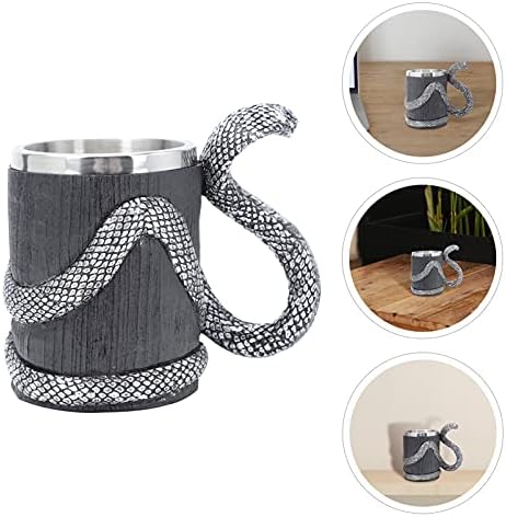 Tumblers de aço inoxidável Cabilock 3pcs xícaras de chá Pais Viking Viking Garra de caneca resina resina inoxidável de