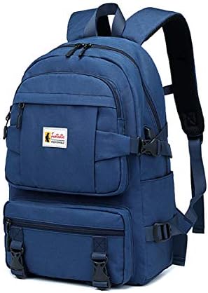 Agowoo College Backpack Backpack Teen Light School Book Bag com o carregador USB Port Casual Daypack for Mull Men Youth