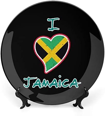 Eu amo jamaicacustom photo osso porcelana de placas decorativas de personalidade Cerâmica Crafts para homens Presentes de