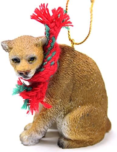 Conceitos de conversa Cougar minúsculo miniatura Um ornamento de Natal - delicioso!