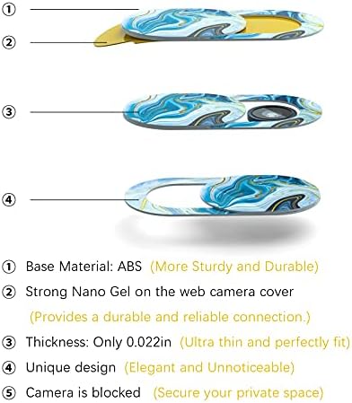 Capas de webcam, slide da câmera do laptop da Web Mac, bloqueador de webcam Ultra Fin se encaixa no iPad do MacBook Air