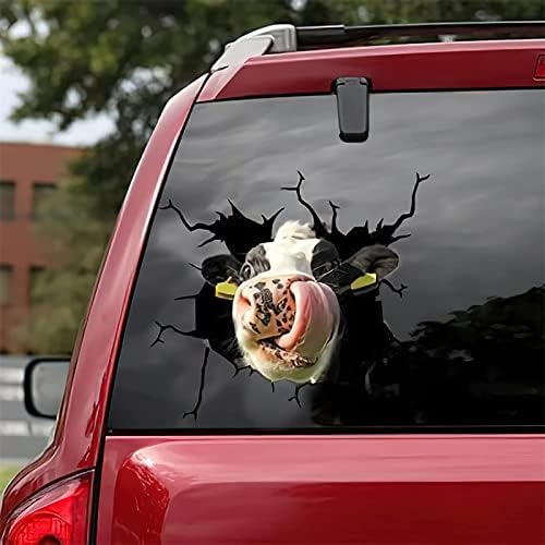 Zcyyz Funny Animal Crack Crack Car Starters Animal Stickers Stickers Creative Broken Hole Carneta Vancidora Anti -Estática à prova