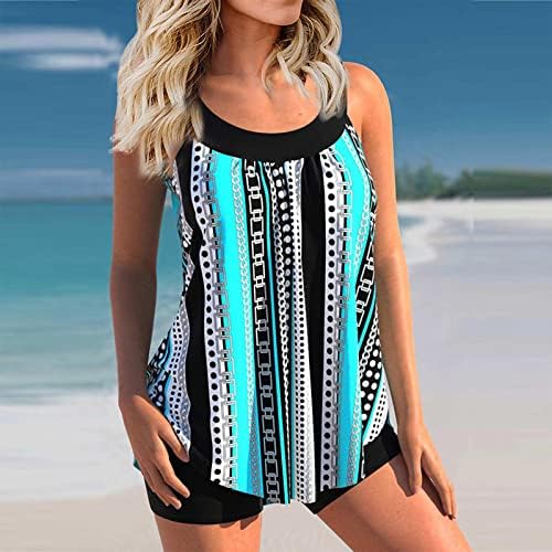 Tankini de Tankini para mulheres Bohemia acolchoada de biquíni de duas peças