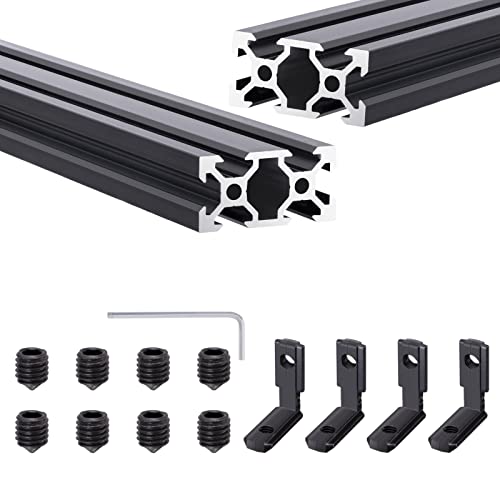 Qnk 2pcs 600mm V Slot 2040 Extrusão de alumínio European Standard Anodized Rail linear para peças de impressora 3D e CNC DIY