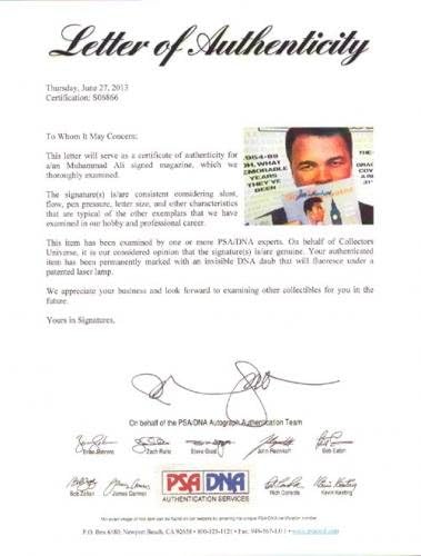 Muhammad Ali autografou a revista Sports Illustrated PSA/DNA S06866 - Revistas de boxe autografadas