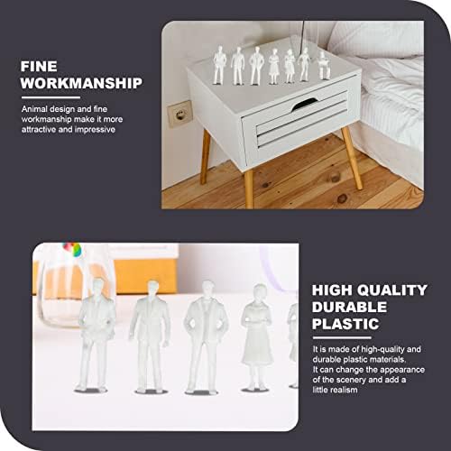 Decoração de casa da casa de casas decoração de casa 50pcs pessoas não pintadas modelam pessoas minúsculas figuras figuras