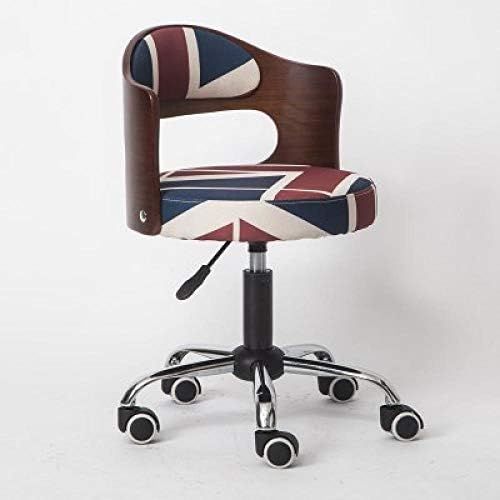 Cadeira de reflexologia Federo na roda ， cadeira de salão com padrão de pano de linho de padrão Pozi, altura ajustável 43-53 cm