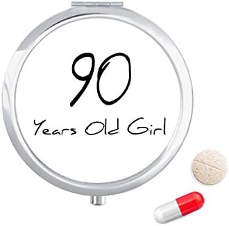 90 anos, menina idade de longevidade da caixa de pílula de bolso de bolso caixa de armazenamento dispensador de recipiente