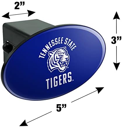 Tennessee State University Tigers Logo Oval Tow Tow Tow Hitch Cover Plug Insert
