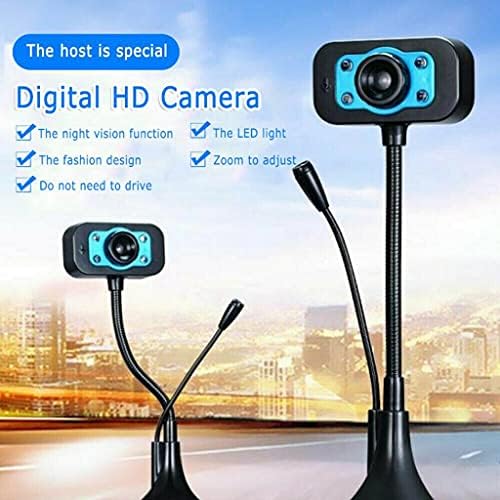 LMMDDP Webcams Vídeo Vídeo Vídeo da Webcam USB Câmera de Microfone embutida Ensino de vídeo ao vivo com microfones periféricos