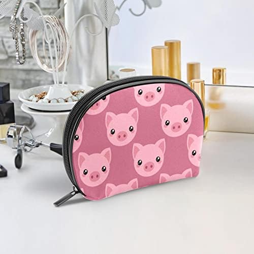 Bolsa de higiene pessoal, bolsa de cosméticos de maquiagem para homens, desenho animado de animais de porco rosa