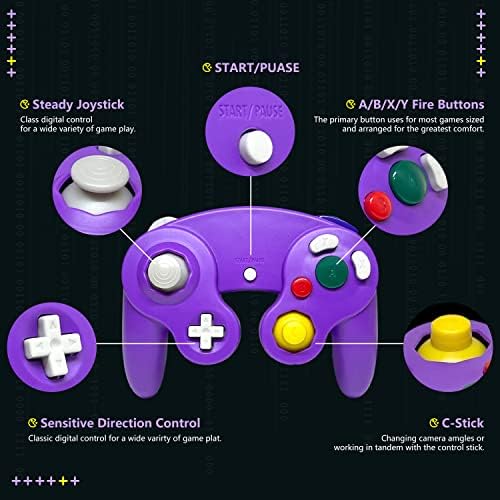 Zeion Pack GameCube Controller, com cabos de extensão Zeion e adaptador USB de 4 portas para switch PC Wii U Console