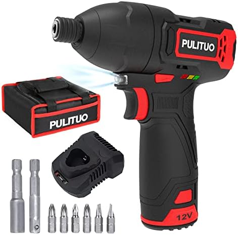 Pulituo 3/8 Kit de broca sem fio e 1/4 Kit de driver de impacto