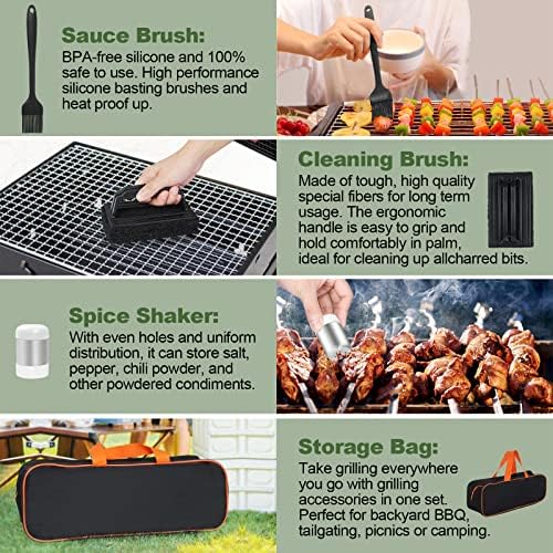 Kit de Acessórios para Griddle, Acessórios para Grill de Top Flaz de 43pcs Conjunto para Blackstone e Camp Chef, Grill BBQ Spatula