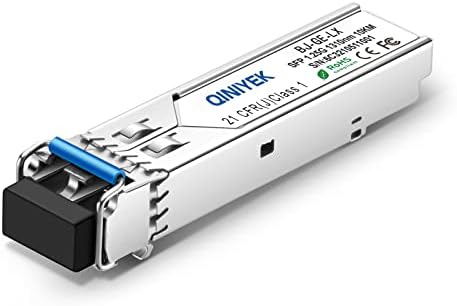 Qiniyek 1.25g Módulo SFP de modo único, transceptor de fibra 1000Base-LX SFP para LC para Cisco Glc-Lh-Smd, Meraki MA-SFP-1GB-LX10,