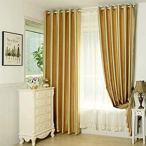 Myru 2 painéis Conjunto de cortinas de ouro semi -apagador para sala de estar em relevo cortinas de flores para o quarto