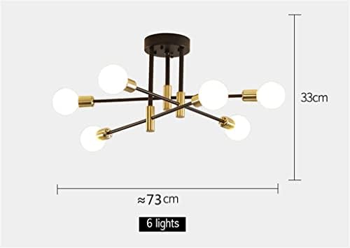 Lustre de teto de teto preto czdyuf preto Edison lâmpadas internas luminárias para lâmpadas de estar da sala do quarto