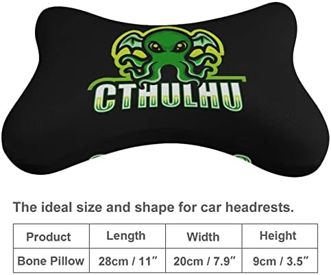 Almofada verde do pescoço do caroço de carro Cthulhu 2 PCs Coscão de cabeça respirável