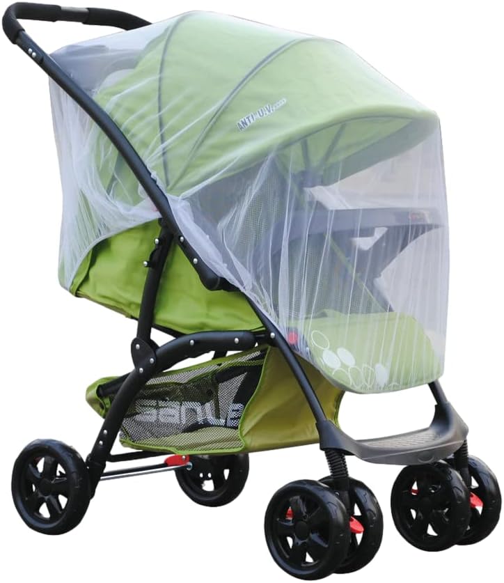 Starmapla Stroller Mosquito Mesh Net com ganchos de fraldas de várias finalidades, pacotes de rede de sombra de escudo