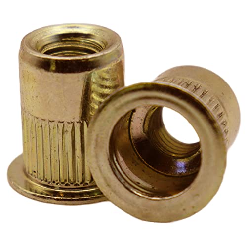 M4 x 0,70 fio grosso grande flange serrilhado porca rebelde porca de baixo carbono aço amarelo zinco PK 10000