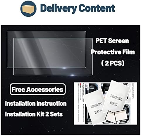 Protetor de tela para Porsche Taycan 10,9 polg GPS Radio Porsche Taycan Acessórios 2pcs Filmes de navegação de Pet Plástico
