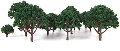 VeeMoon Woodland Scenics 20pcs Modelo cenário paisagem árvores 3cm- 8cm Diorama