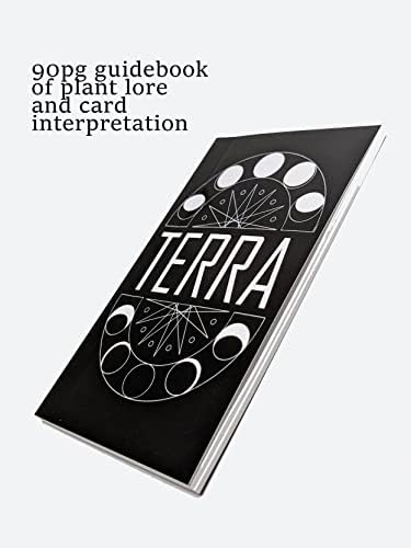 Deck de Tarô de Planta Botânica Terra Botânica - Deck Indie Made 78 Card With Guidebook Black 2.75 polegadas x 4,75 polegadas