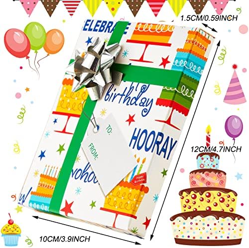 12 peças Caixa de cartão de presente Feliz aniversário Presente do cartão de aniversário Caixa de presente de aniversário