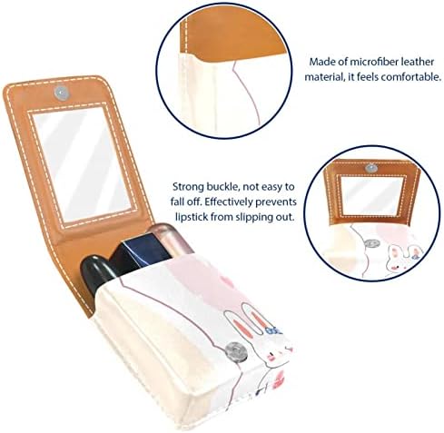 Bolsa de batom de batom de maquiagem de oryuekan com espelho portátil de armazenamento portátil de armazenamento de armazenamento