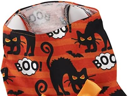 Vestido de gato de halloween preto de boo laranja, vestidos de cachorro de abóbora de cachorro fantasia menina, tamanho x-pequeno