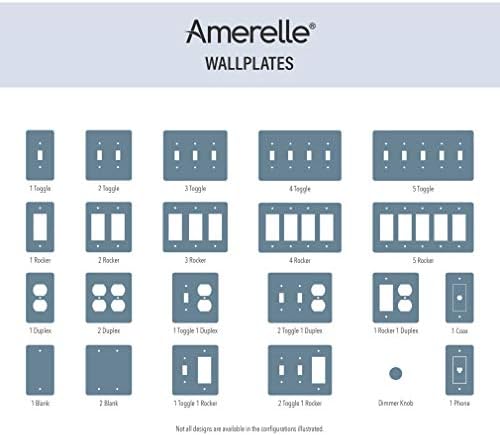 Amerelle 3000DBT Metro Wallplate, 1 duplex, cerâmica, biscoito, 1 pacote