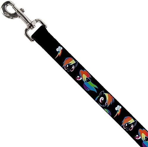 Buckle-Down Rainbow Dash Expressions Close-Up Expressions Pet Leash, 6'-1,5