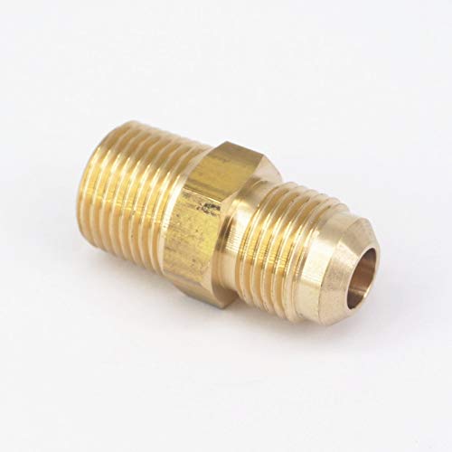 Sorekarain 5pcs Flare OD 3/8 x 3/8 NPT Male Brass Flare SAE 45 graus Adaptador de ajuste de tubo