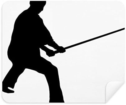 Shaolin Stick Stick Chinese Kung Fu Arte Marcial Limpeza de Tenador de Tenor 2pcs Camurça Fabric