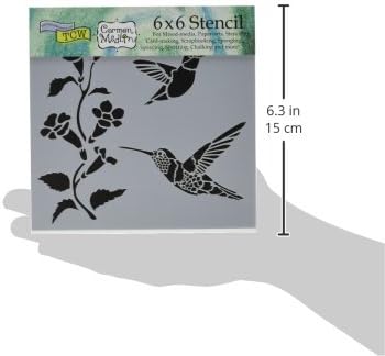 Crafters Workshop TCW6X6-519 Hummingbirds Crafter's Modelo de oficina, 6 por 6