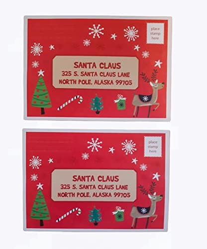 Carta de artesanato em papel do grupo de artesanato por design de papel para Santa, DIY Kids Christmas Craft, Stationery Setting