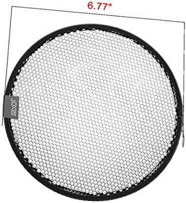 X-Dree 20 graus em favo de mel preto para refletor de 7 polegadas Difusor Lamp Shade Dish (novo LON0167 20 graus