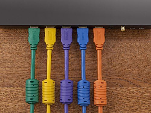 MONOPRICE 3 pés 28AWG Cabo HDMI de alta velocidade com núcleos de ferrita - laranja