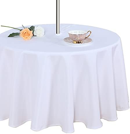 Toca de mesa externa e interna de mesa ajustável - toalha de mesa de rugas à prova d'água lavável com zíper e abril