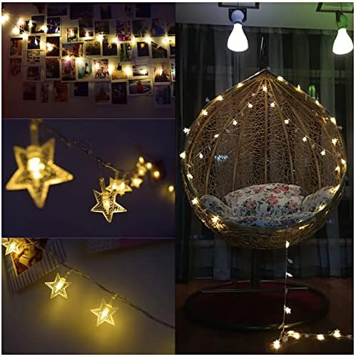 Star String Lights, 9,8ft 20 LED LUZES TWINKERS FAIRA EMPORAÇÃO IMONCORAÇÃO DO GARLANHA ILUMINAÇÃO GARLANHA, LUZES DE CORTINHA DE