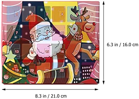 Nuobesty 1 Definir calendário de Natal da contagem regressiva Bracelete de Natal Presentes de joias do advento Calendário 2022 Bracelete