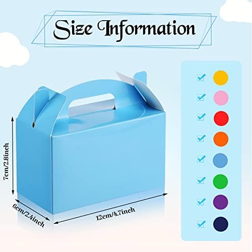 96 PCs Rainbow Party Favor Caixas Rainbow Party Treat Box Bright Colors Caixas de presente de papelão com manusear caixas de