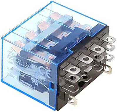 Relé de potência Hifasi 5Sets Ly4nj HH64P DC 12V 24V 110V 220V AC 4PDT Relés miniaturos de propósito geral 14 pinos 10a com base de